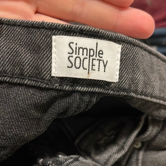 Simple Society Black High Waisted Jeans Size 5/27 - Picture 2 of 9